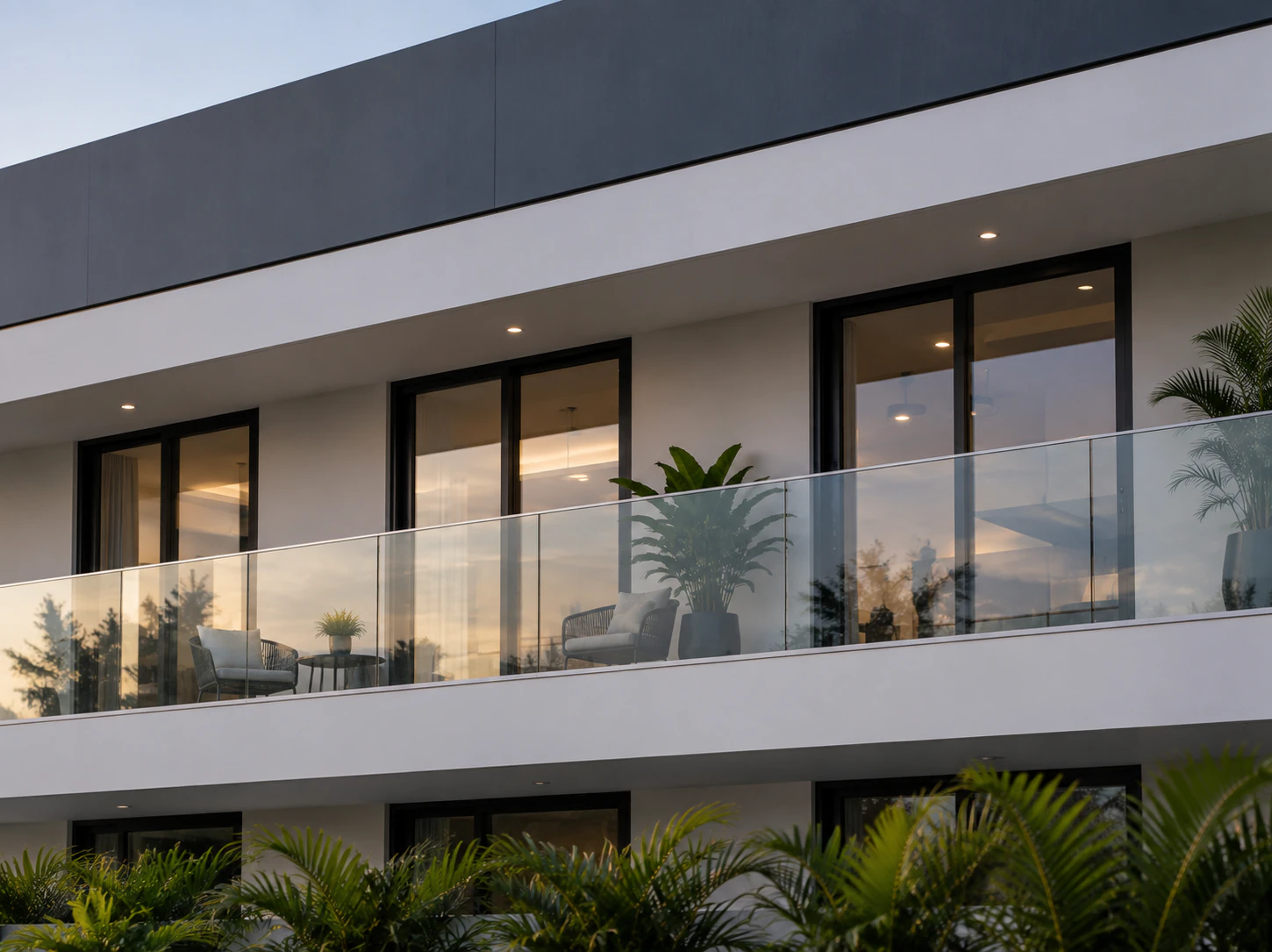 Barandas de vidrio templado — penthouse